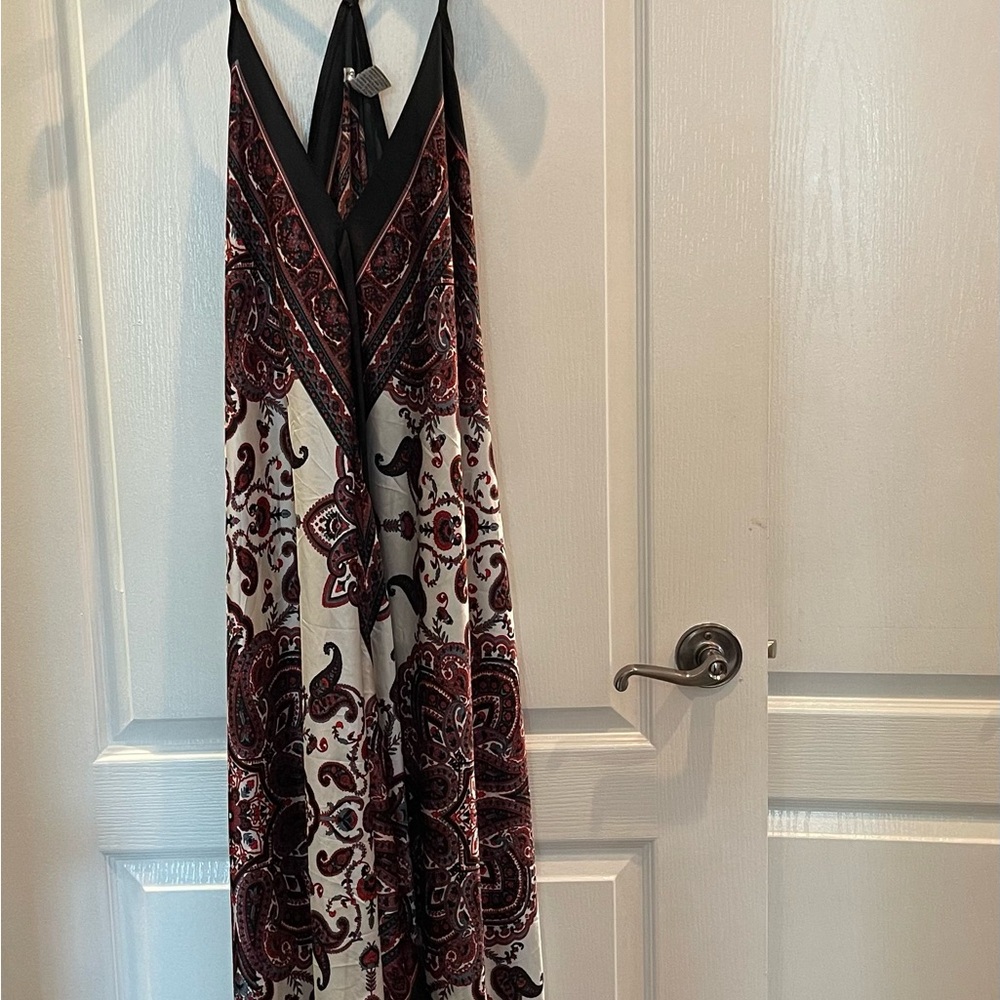 Elegant Paisley Halter Dress